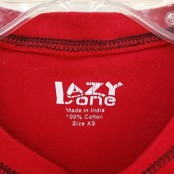 Lazy One Red Flapjacks Pajamas Adult XS Onesie Bear Bottom - Picture 6 of 8